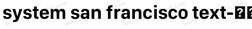 system san francisco text字体转换
